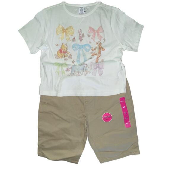 The Children's Place Girl's Stretch Chino Shorts 14 - Picture 2 of 10